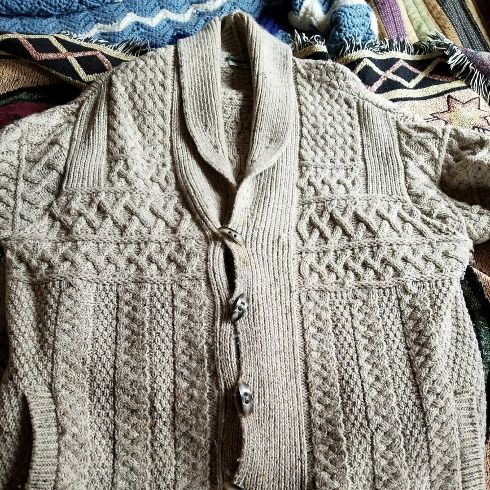 Men's Merino Wool Cardigan Sweater